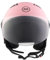 BHR Casque Demi-Jet 834 FLOW - Casque moto d'été Homologué ECE 22.06 avec 16 Trous de Ventilation - Casque avec Visière Anti-Rayures et Fermeture Micrométrique - Rose Mat M