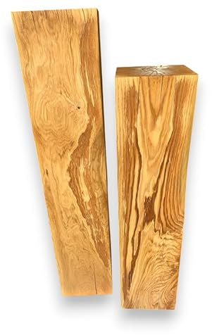 WestTree Eichenblöcke, Blöcke aus massivem Eichenholz 15x15x80cm, Eichensäulen, geölte Dekorblöcke, Holzdeko für Zuhause, Naturprodukt, rustikal, Handarbeit
