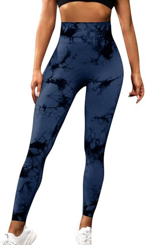 KONG JIMFAN Thermoleggins Gymnastikhose Damen Gym Push Up Leggings Leggins Schneehose 146 Plaid Pyjama Hosen Thermohose Damen Winter Wasserdicht Schneehose Damen Große Größen(#2 Dark Blue,M)