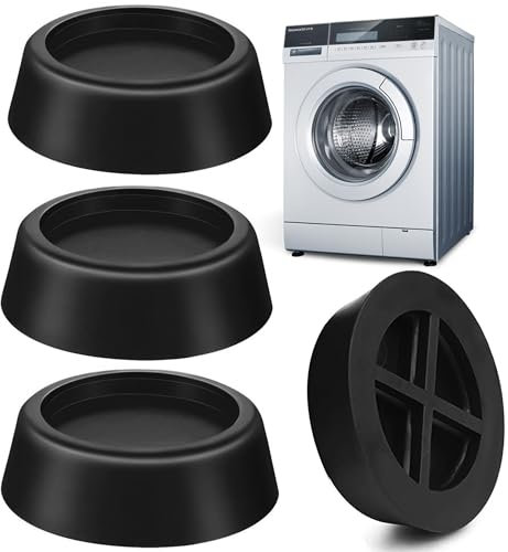 Navani Washing Machine Vibration Pads | Anti Vibration Pads for Washing Machine | Washing Machine Feet | Universal Rubber Shock Absorber Mat for Dryer | Prevent Noise & Slips | 4pcs