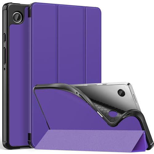 MoKo Funda para Galaxy Tab A9 8,7 Pulgadas 2023 (SM-X110/X115/X117), Funda Ultradelgada Inteligente con Soporte Tríptico Carcasa TPU para Samsung Galaxy Tab A9 8,7 2023 Tableta, Morado Oscuro