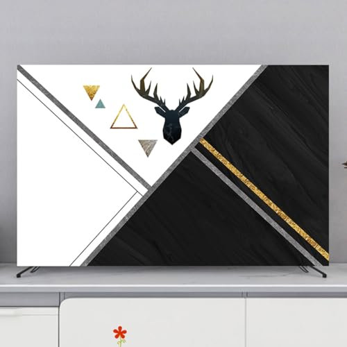 TV Cover Indoor TV Cover, Soft Fabric Screen Protector, Compatible With 32-65inTV Dust Cover For Flat Curved TV, Smart TVs(Size:75IN(175X100CM),Color:A)