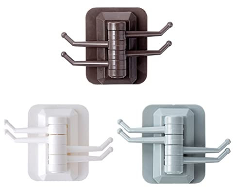 Rotieren Sie den Klebrigen Haken den Haushalt, Starken Stanzfreien Haken, Multifunktionale Hakenleiste Badezimmer-Wandaufkleber-Haken (#1)