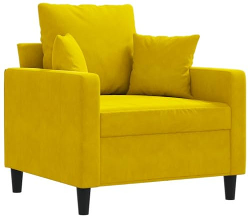 HETFTJN Recamiere Schlafsofa Bigsofa Lounge Sofa - Sessel Gelb 60 cm Samt für Schlafzimmer Büro Relaxationsraum Sitzzimmer