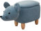 SVITA Tierhocker Stauraum Kinderhocker Sitzhocker Kinderzimmer Sitzbox Maus Blau