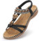 Littleplum Sandali Signore Estate Spiaggia Scarpe Piatto Sandali Infradito Tempo Libero Piatto,B Nero,42 EU
