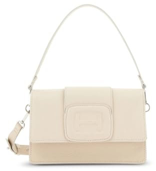 Hogan H-Bag Tasche aus gehämmertem Leder weiß elfenbein KBW01MNA1006LTC002 Weiß, Weiß, Einheitsgröße