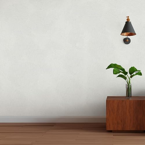 Belka B13 Weiß glatte Tapete - Reine Baumwolle - selbstklebend - Wärme- & schalldämmend - Langlebig - Modern & stilvoll, DIY Öko & Natürlich | ca. 15 qm (m²)
