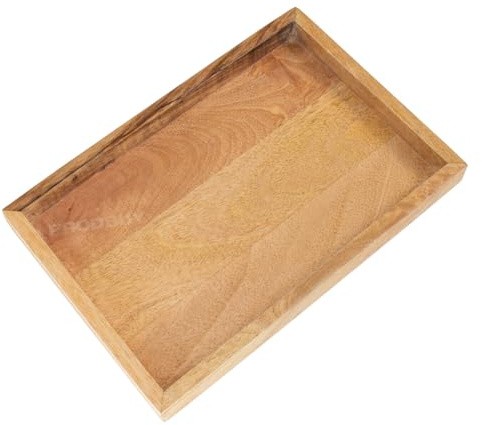 28cm Decorative Wooden Tray Rectangle Candle Holder Vintage Perfume Holder
