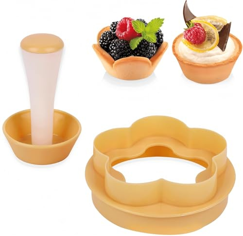 Heyumybit Générique Tart Tamper Set,Tart Tamper Set,Gebäckteig Törtchen Manipulationsset,Törtchenschalenformen,Obstkuchenhersteller für die Herstellung von Cupcake