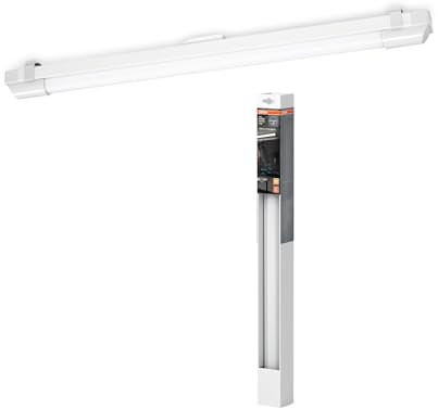 Osram LED-Lichtleiste 60cm, warmweiß 3000K, 1260 Lumen, Decken- & Wandleuchte, werkzeuglose Installation, Energiesparleuchte IP20, 12W, weiß