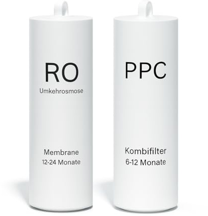SPRUDELUX JUMAN Supreme Wasserspender mit Sprudel & Heißwasser – Umkehrosmose Direct-Flow mit UVC – Wasserfilter mit CO2 – Auftischgerät für Küche & Büro - Tafelwasseranlage | (Filter+Membrane)