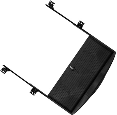 GRIRIW Under Desk Keyboard Tray ABS Keyboard Mount System Slide-Out Drawer for Office Desk Extender and Typing Storage
