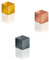 SIGEL GL724 Neodym-Magnete Cube-Design, eloxiertes Aluminium, 3 Stück, 11x11x11 mm SuperDym, für Glas-Magnettafeln und Glas-Whiteboards