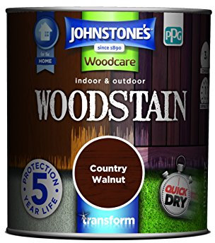 Johnstone's Woodcare Indoor and Outdoor Woodstain - Country Walnut 250ml