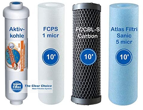 RETEC Filterset Ersatzfilter 10' Ultimate Plus PRO Perfect Water No. 1 passend für alle 5 Stufen 10 Osmoseanlagen
