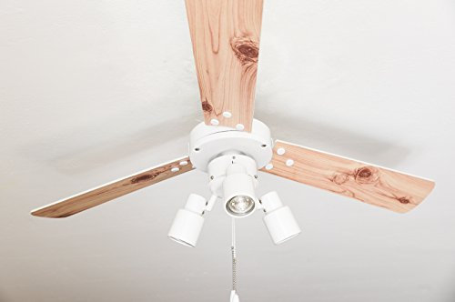Deckenventilator Cyrus Weiß 107 cm mit Beleuchtung und Zugschnüren