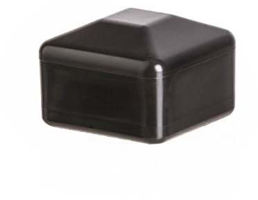 EMFA Zaunpfahlkappe 100x100 mm 5 Stück Schwarz Pfostenkappe quadratisch Zaunpfostenkappen Zaunabdeckung Kunststoff Deckel Zaunkappen 10x10 cm