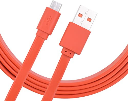 Replacement Flip 4 Charging Cable Micro USB Fast Charger Flat Power Cord for JBL Bluetooth Speaker Flip4 Flip 3 GO Xtreme Charge 2+ Charge 3 Pulse 2 Pulse 3 Clip 2 Micro II Micro Trip Speaker -Orange