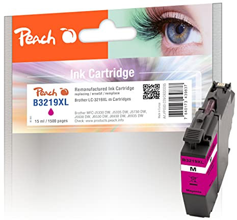 Peach 320285 Tintenpatrone, 1 Stück, kompatibel mit hoher Ergiebigkeit (XL), Magenta