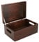 Creative Deco Large Brown Plain Wooden Storage Box | 30 x 20 x 14 cm (+/-1 cm) | Hinged Lid & Handles | Gift Box Kitchen Storage | UNSANDED Wood Keepsake Memory Craft Chest