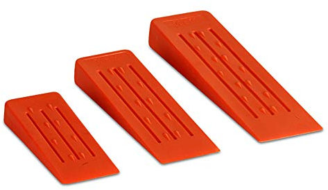 3er Pack (14 cm, 20 cm, 25 cm) Baum-Fällkeil zum Baumschneiden, Baumkeile, Holzscheitkeile für Kettensäge
