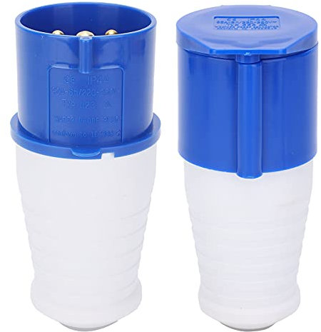 2Pcs Connettore a 3 Pin, 32A 220-250V Macchina Elettrica di Alimentazione Spina Maschio Femmina Impermeabile per Aviazione