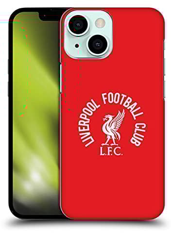 Head Case Designs Officially Licensed Liverpool Football Club White LFC On Red Liver Bird Hard Back Case Compatible With Apple iPhone 13 Mini