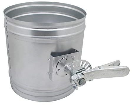 Klappe zur Regulierung der Klimaanlage, Ventilationsventil, regulierbar, Eisen, Metall, Schornsteinrohr mit Ventil für Ofen mit Schneidschlüssel (150 mm Außendurchmesser)