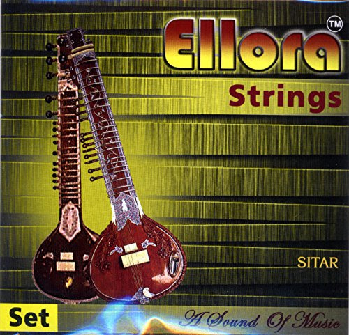 Ellora - Juego completo de cuerdas de sitar y simpático Tarabh 7+13 German Roselu