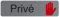 Exacompta - Ref. 67150E – 1 placa de puerta adhesiva privada – Placa de pared impresa de señalización – En todos los soportes – Aspecto aluminio cepillado. Dimensiones: 16,5 x 4,4 cm