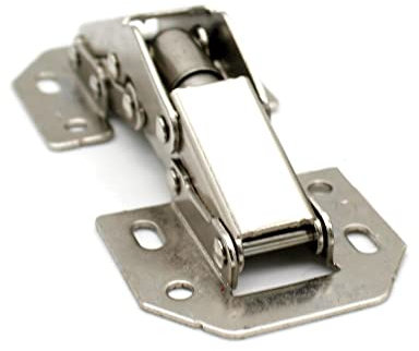DOJA Barcelona | Bisagras Puertas Cocina | 4 Pcs Bisagra Muebles de Cocina | 104 * 44 mm | Ángulo Apertura 90° | Bisagra Cazoleta Acero Niquelado Para Puerta Armario Interior, Mueble Cocina...
