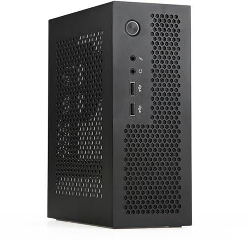 A09 HTPC Computer Case Mini ITX Gaming PC Chassis Desktop Chassis USB2.0 Computer Case Home Computer Case Black