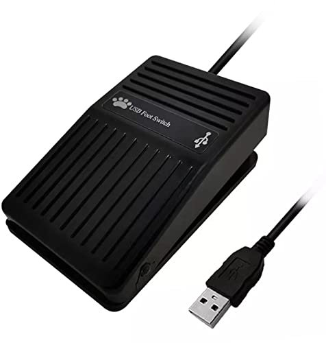 Meichoon USB Foot Pedal Single Mechanical Switch Control Keypress Simulator Custom Shortcut Combination Key for Medical Image Acquisition Game Computer Equipment with 2m/78.7inch Cable