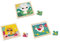 Janod 3 9-Teilige Holzpuzzle-Huhn, Katze, Hase-Kinderspielzeug-Pädagogisches Kleinkindspielzeug-Ab 18 Monaten, J07113, Mehrfarbig