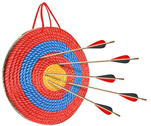 Jingdekiln Cible de tir à l'arc et sports d'arme, cible de paille Archery Target pour adulte (diamètre 50 cm, épaisseur 3 couches, 6 cm)