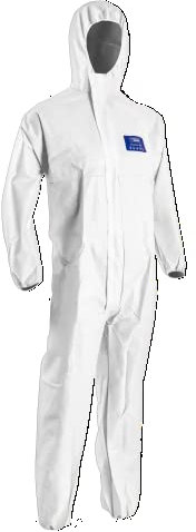 COVERGUARD (Lot de 25) Combinaison jetable avec Capuche SMS Blanc S - Vêtement jetable