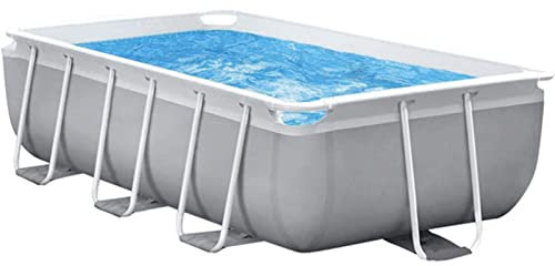 Piscine rectangulaire à crémaillère, Piscine familiale avec Pompe de Filtration et échelle, Piscine Hors Sol pour Jardin extérieur