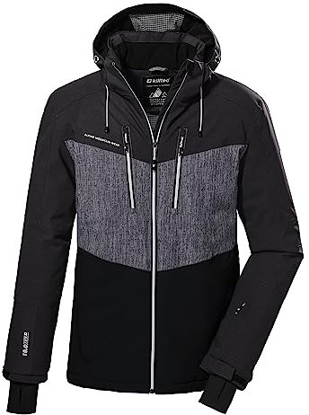 killtec Herren Skijacke/Funktionsjacke mit abzippbarer Kapuze und Schneefang KSW 45 MN SKI JCKT, dunkelanthra, S, 38699-000