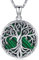 Friggem Collier Pendentif Arbre de vie Yggdrasil en Argent Sterling 925 Celtique Arbre de Vie Bijoux Cadeau pour Femme Maman Fille (E-Collier arbre de vie)