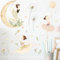 Herfair Wandsticker Kinderzimmer Wandtattoo Tanzendes Mädchen Wandaufkleber Kinder Wanddeko Aufkleber für Mädchen Babyzimmer Deko