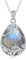 YAFEINI Collier en Argent Sterling 925 avec Pendentif en Forme de Larme en Filigrane et Labradorite pour Femmes et Filles (AA-Collier en filigrane de labradorite)