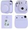 TONYLAIJIANTAO Kameratasche Kompatibel mit Fujifilm Instax Mini 12 11 9 8 Sofortbildkamera, PU Leder Tragetasche mit 64 Taschen 2 x 3 Mini Fotoalbum. (Violett)