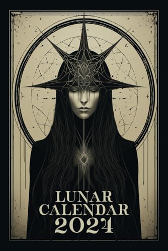 Lunar Calendar 2024: Planner for 2024 and Coloring Book with Beauty and Dark Witch