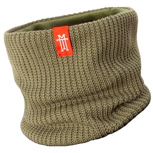 Manufaktur13 Knit Neckwarmer - Halstuch,Schlauchschal, Fleeceschal, Multifunktionsschal, Schal für Damen und Herren, Winddicht, Outdoor (Khaki)