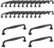 JMIATRY 24 Stück Schrankgriffe Schwarz 128mm, Küchengriffe Schwarz, Türgriffe Küche, Stangengriff für Kleiderschranktür, Schubladetür, Möbel