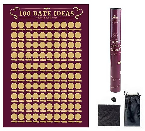 For Creative 100 Dates Scratch Off Poster Date Night Ideas Poster Anniversary Engagement Gifts For Couples 100 Dates Scratch Off Poster Surprise 100 Movies Scratch Off Poster Comedy 100 Dates