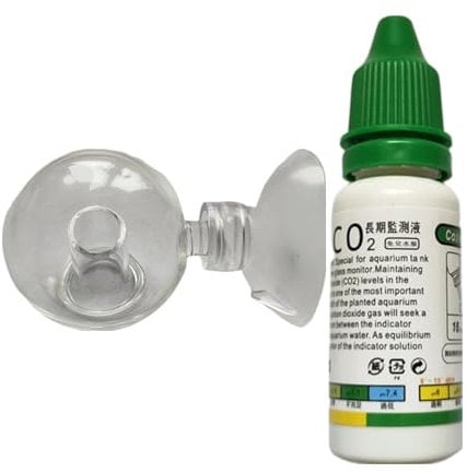 Co2 Drop Checker Solution, Fish Tank CO2 Monitor, Aquarium CO2 Tester Monitor CO2 Glass Drop Checker Aquarium CO2 Detector For Planted Fish Tank, Transparent Aquarium Co2 Kit