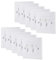 rhinocables CAT6A Ethernet Faceplate Single 1-Port/Double 2-Way RJ45 Socket Wall Plate for Ethernet Cable Networking (10, 2 Port)