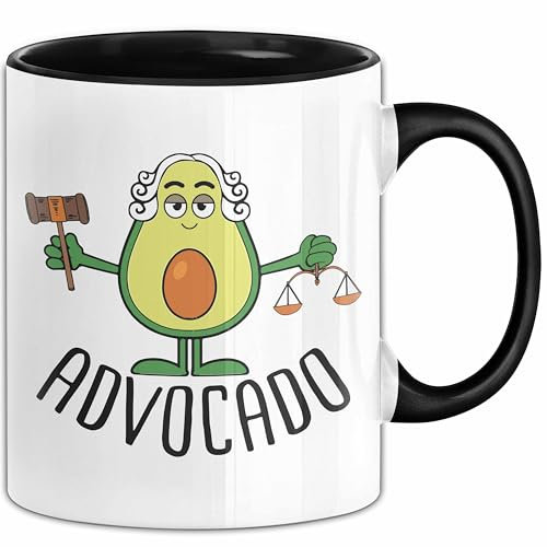 Jura Tasse Geschenk Advocado Geschenkidee Jurist Avocado (Schwarz)